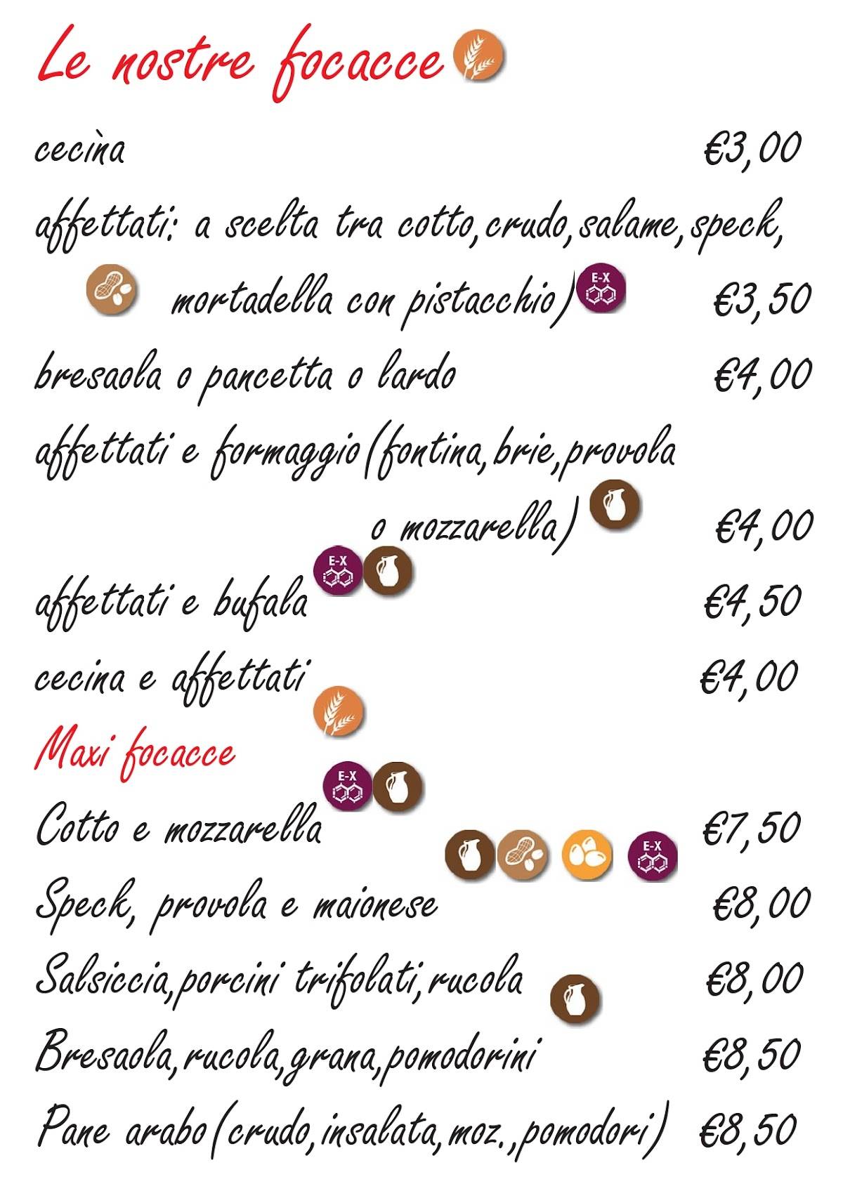 Menu di PIZZERIA EASY RIDER 