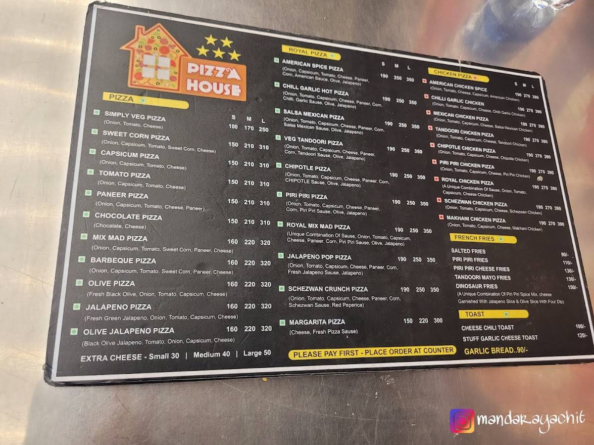 Pizza House menu