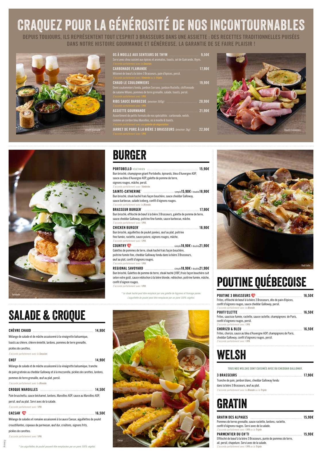 Menu au Pizza Hut restaurant, La Palme