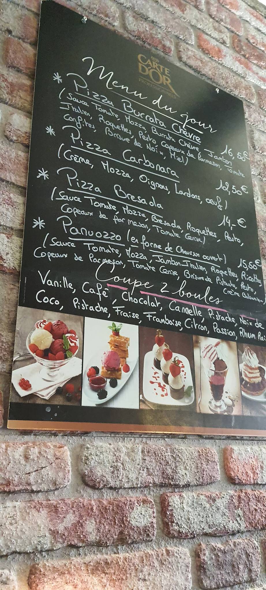 Menu de L’Arôme