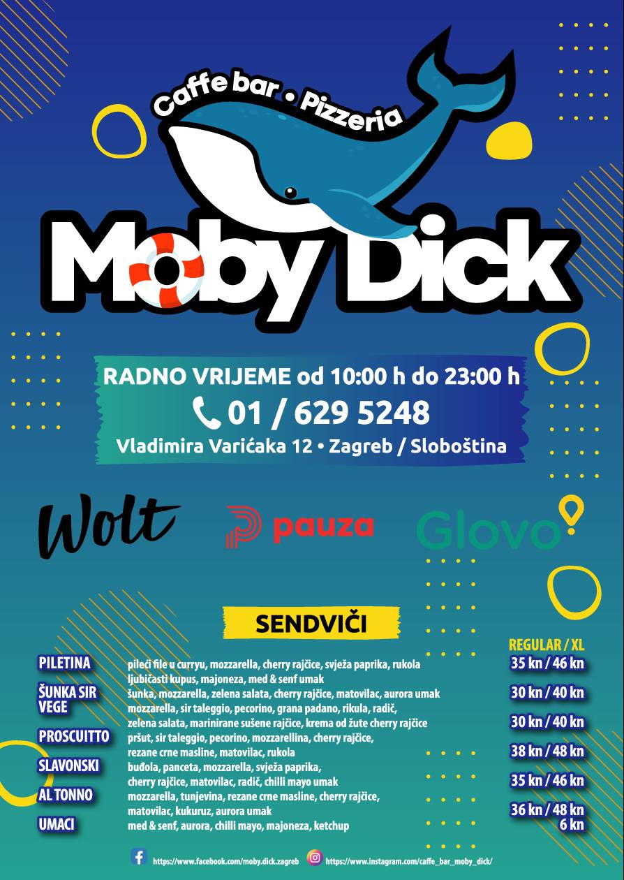 Menu di Caffe Bar Moby Dick 
