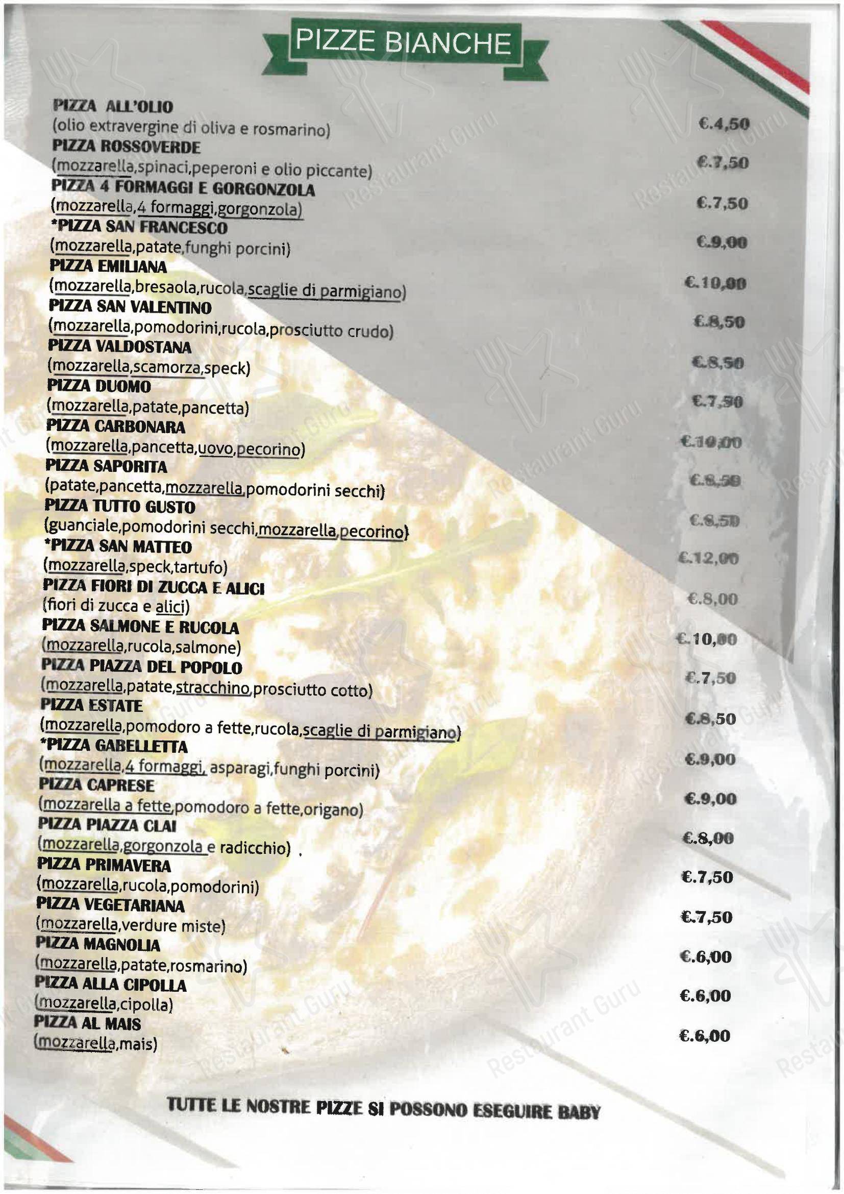 Menu di Pizza E Vai - Menu