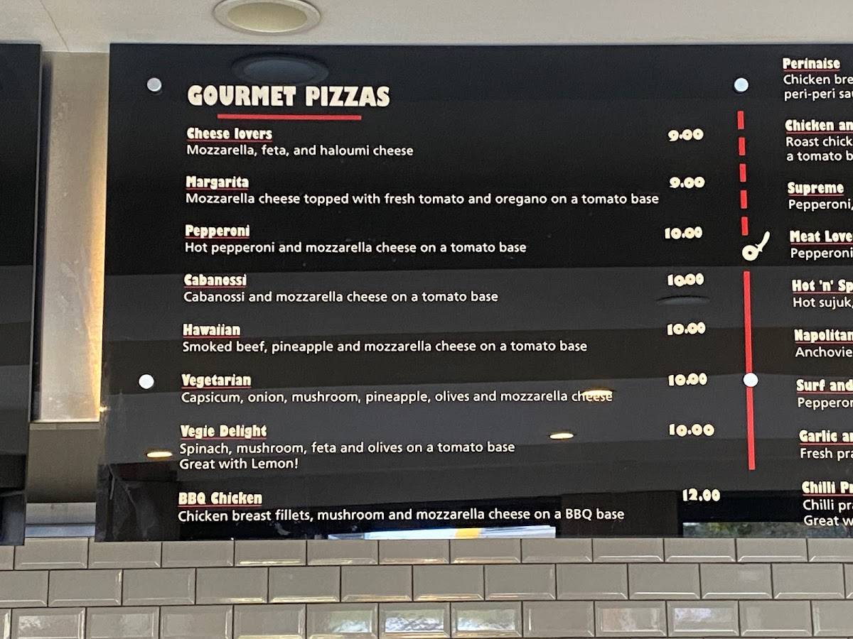 Menu at Pizzabox Café restaurant, Kogarah