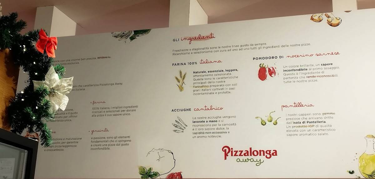 Menu di Pizzalonga Away Monselice 