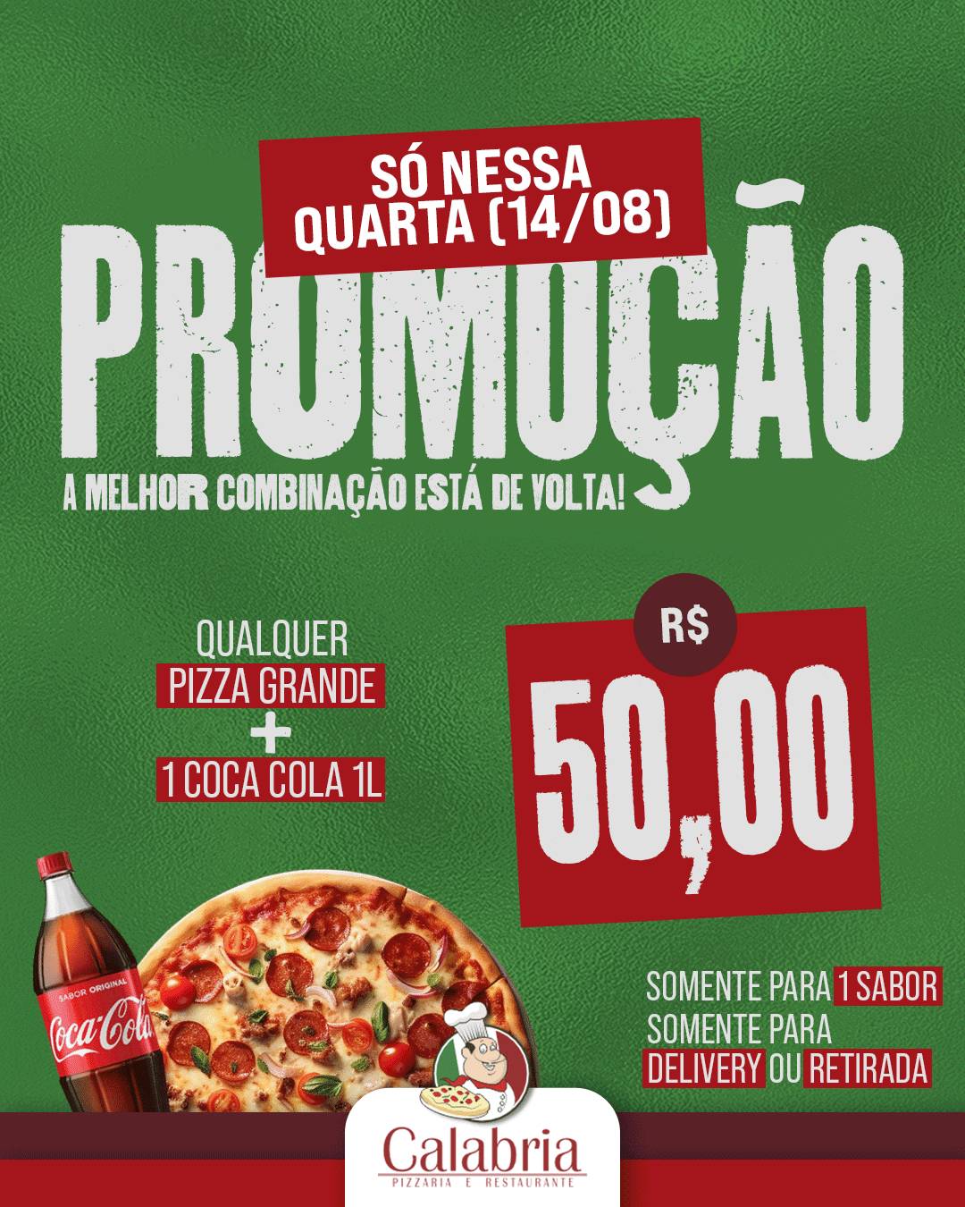 Pizzaria Calábria cardápio