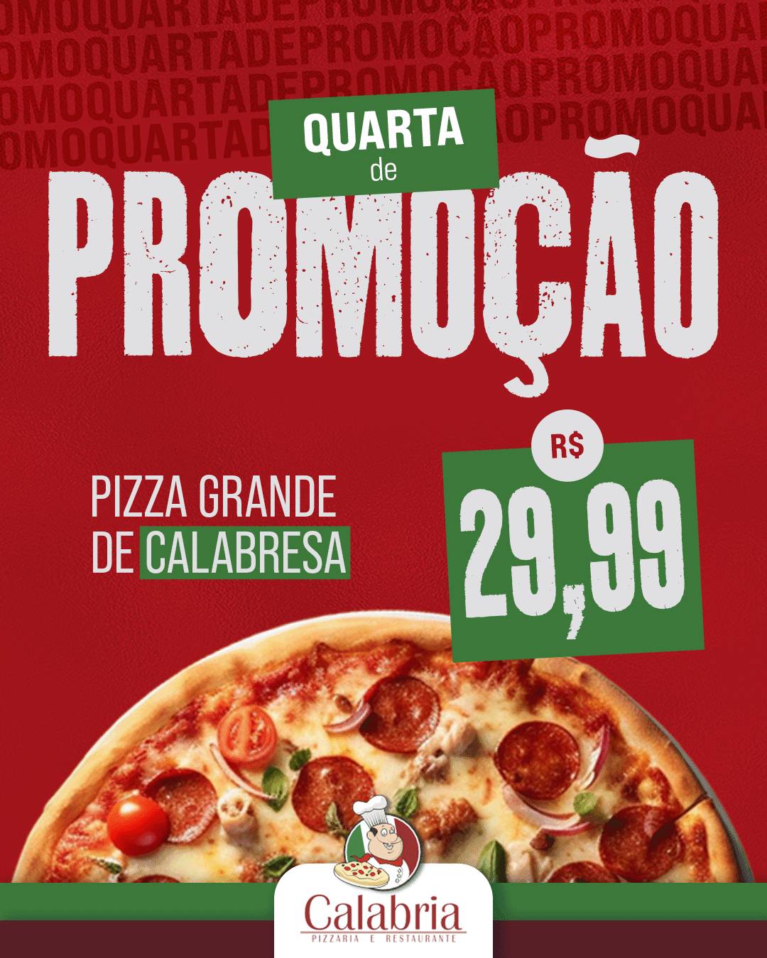 Pizzaria Calábria cardápio