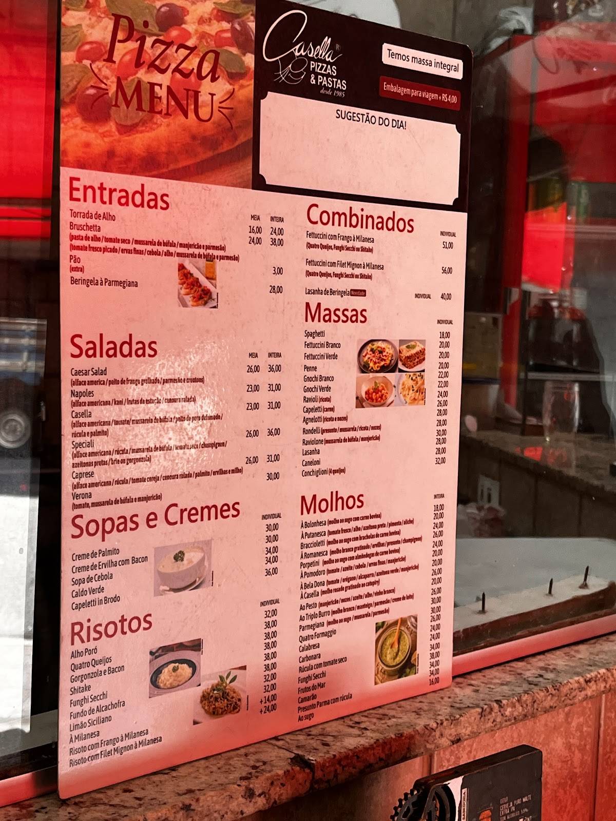 Pizzaria Casella cardápio