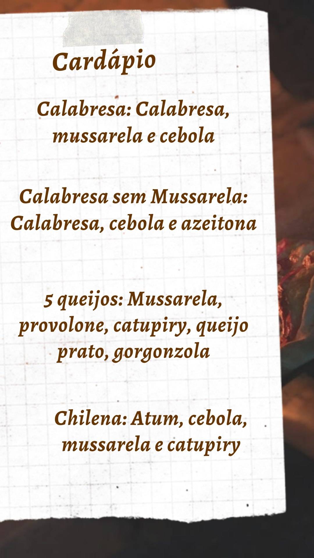 Pizzaria Forninho cardápio