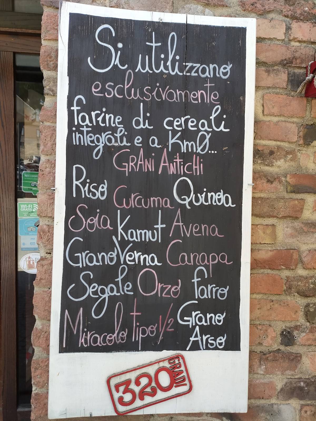 Menu di 320 Gradi L'Arte della Pizza 