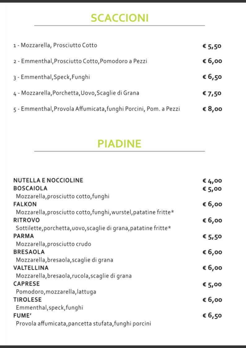 Menu di Il Ritrovo 