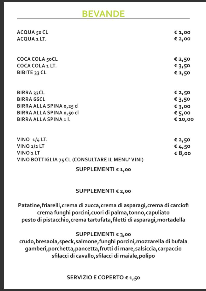 Menu di Il Ritrovo 