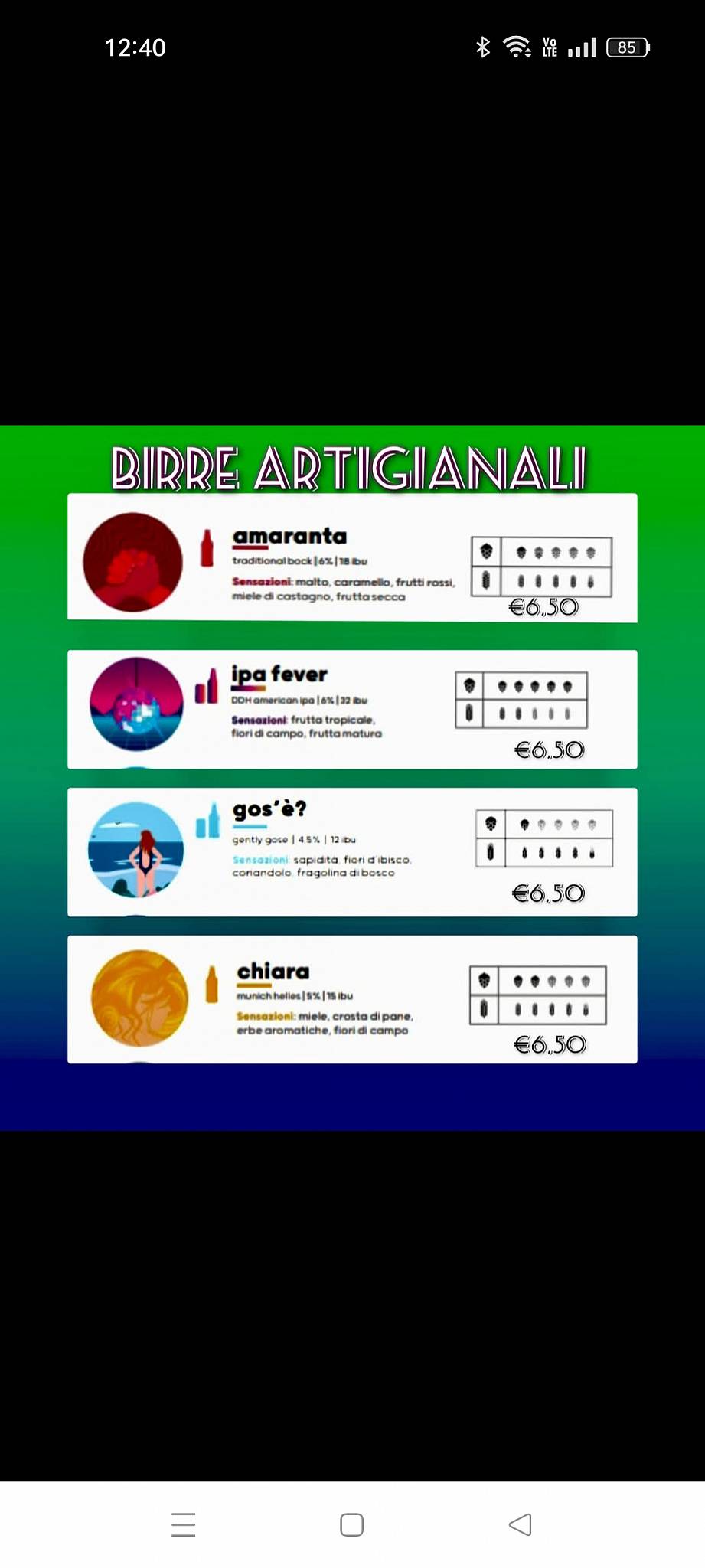 Menu di Pizzeria Arcobaleno 2 