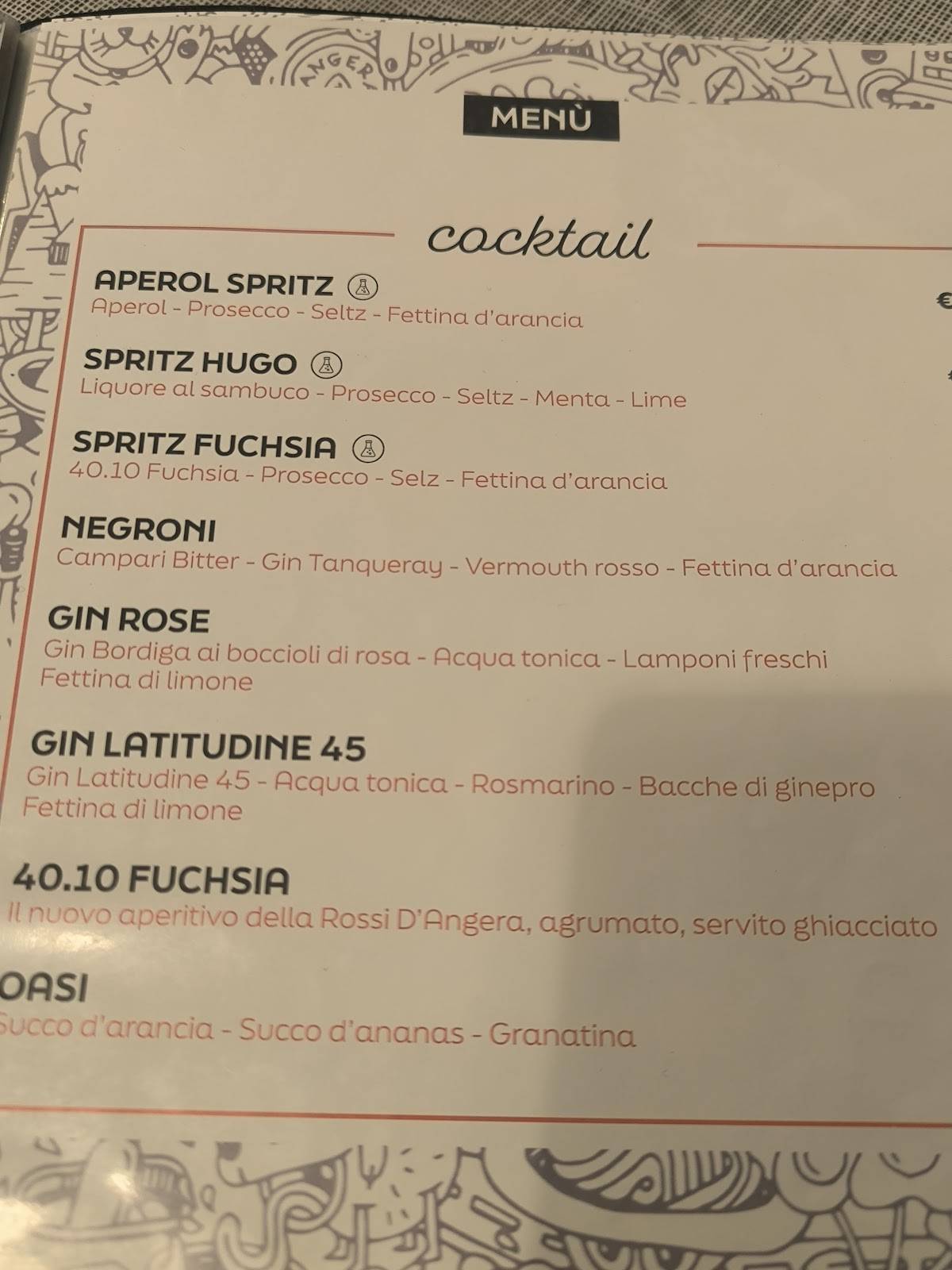 Menu di Pizzeria Damino 