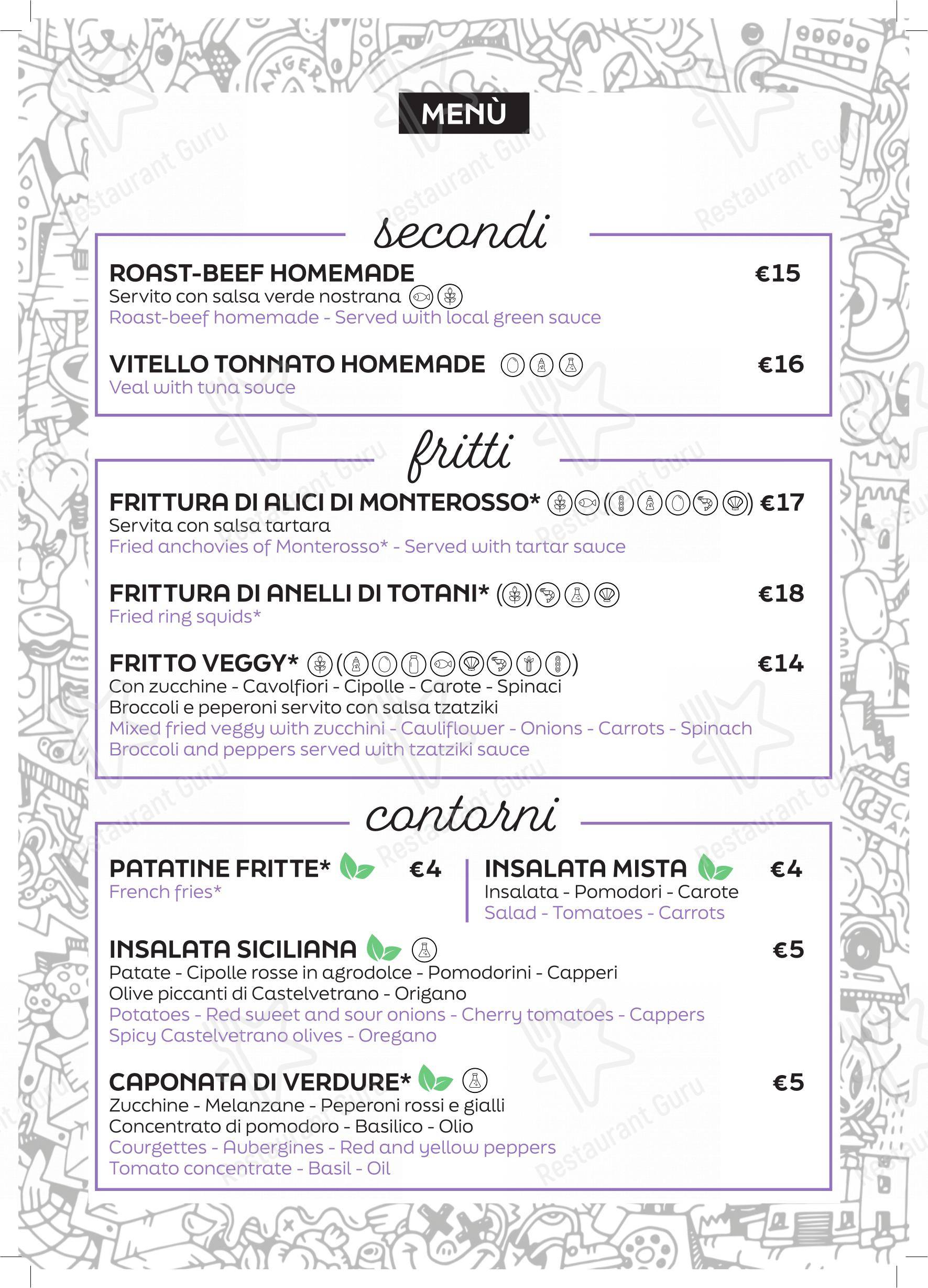 Menu di Pizzeria Damino - Menu