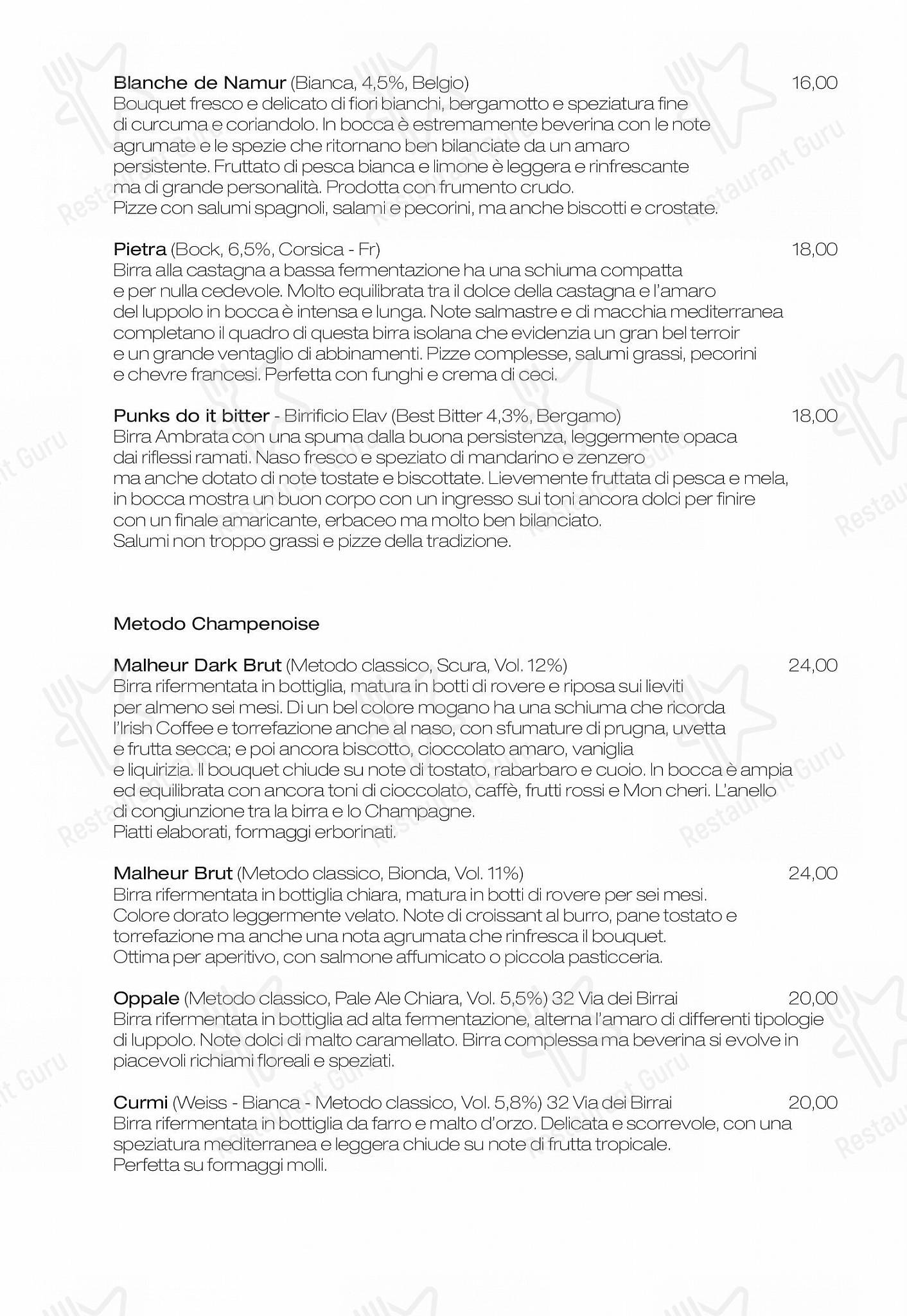 Drink menu per Emma in Roma
