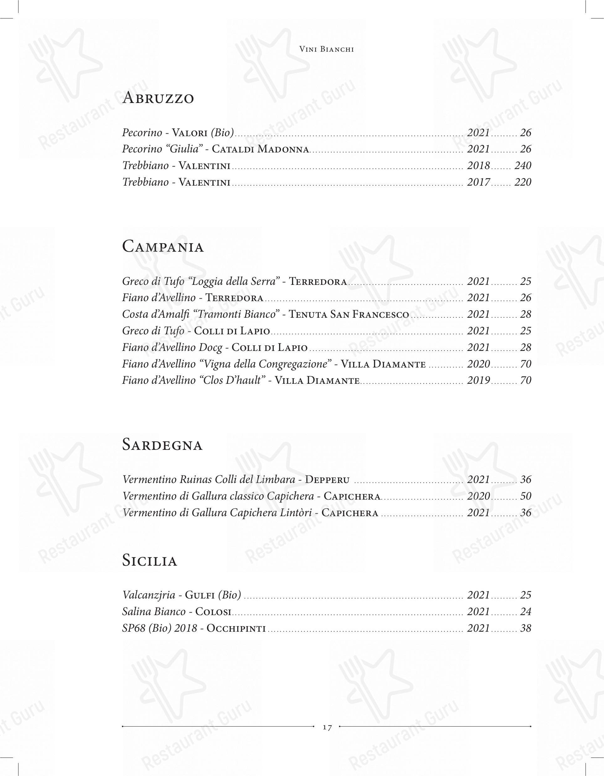 Menu di Emma - Коктейльная карта