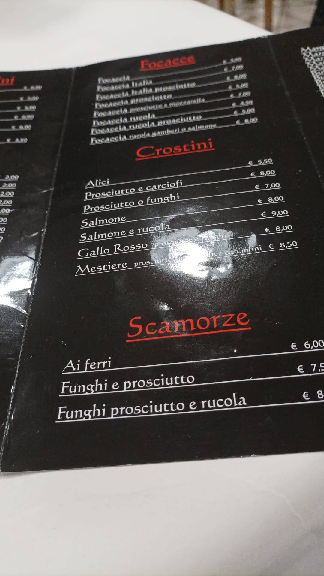 Menu di I 2 Galli Rossi 