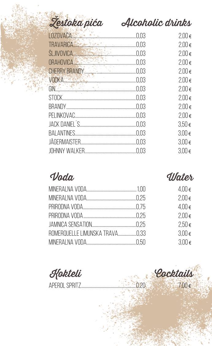 Menu di Pizzeria Gustirna 