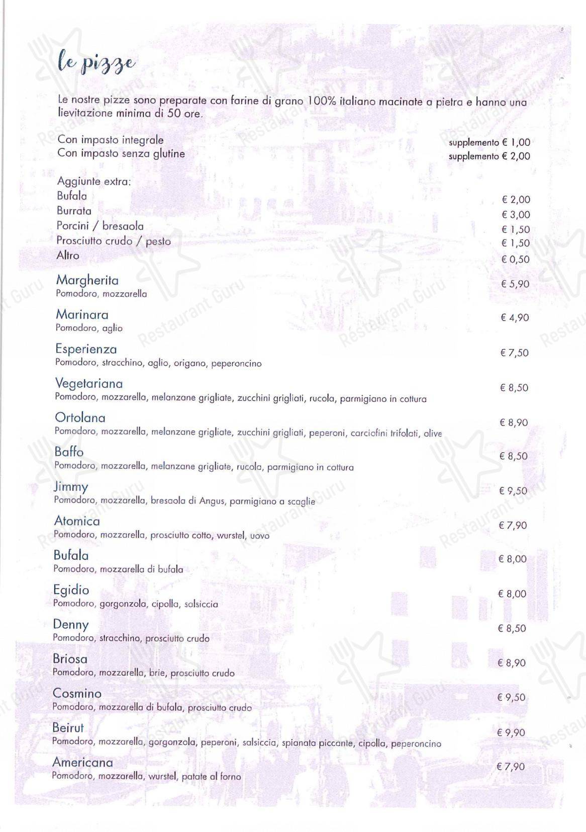 Menu bar per Ristorante Halloween pizzeria
