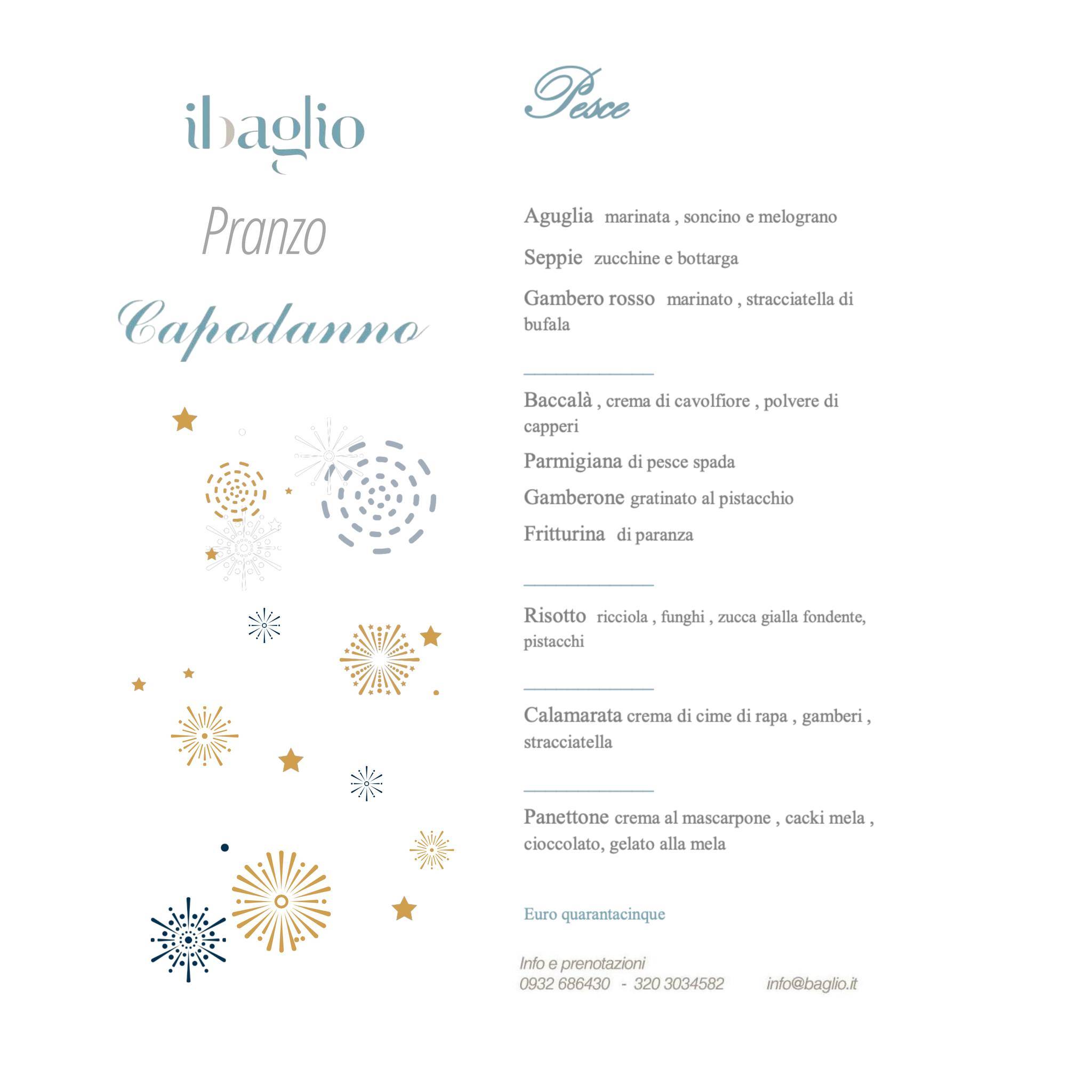Menu de Il Baglio