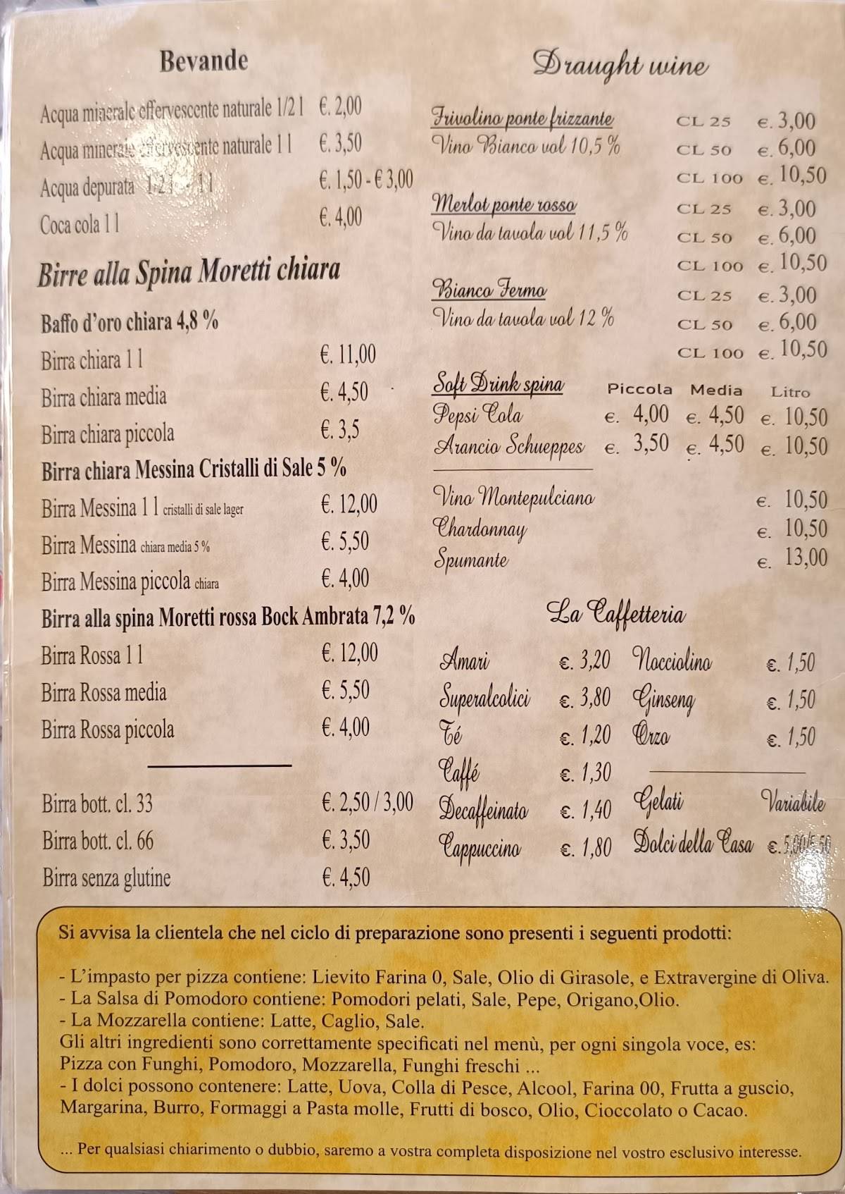 Menu di Il Monastero 
