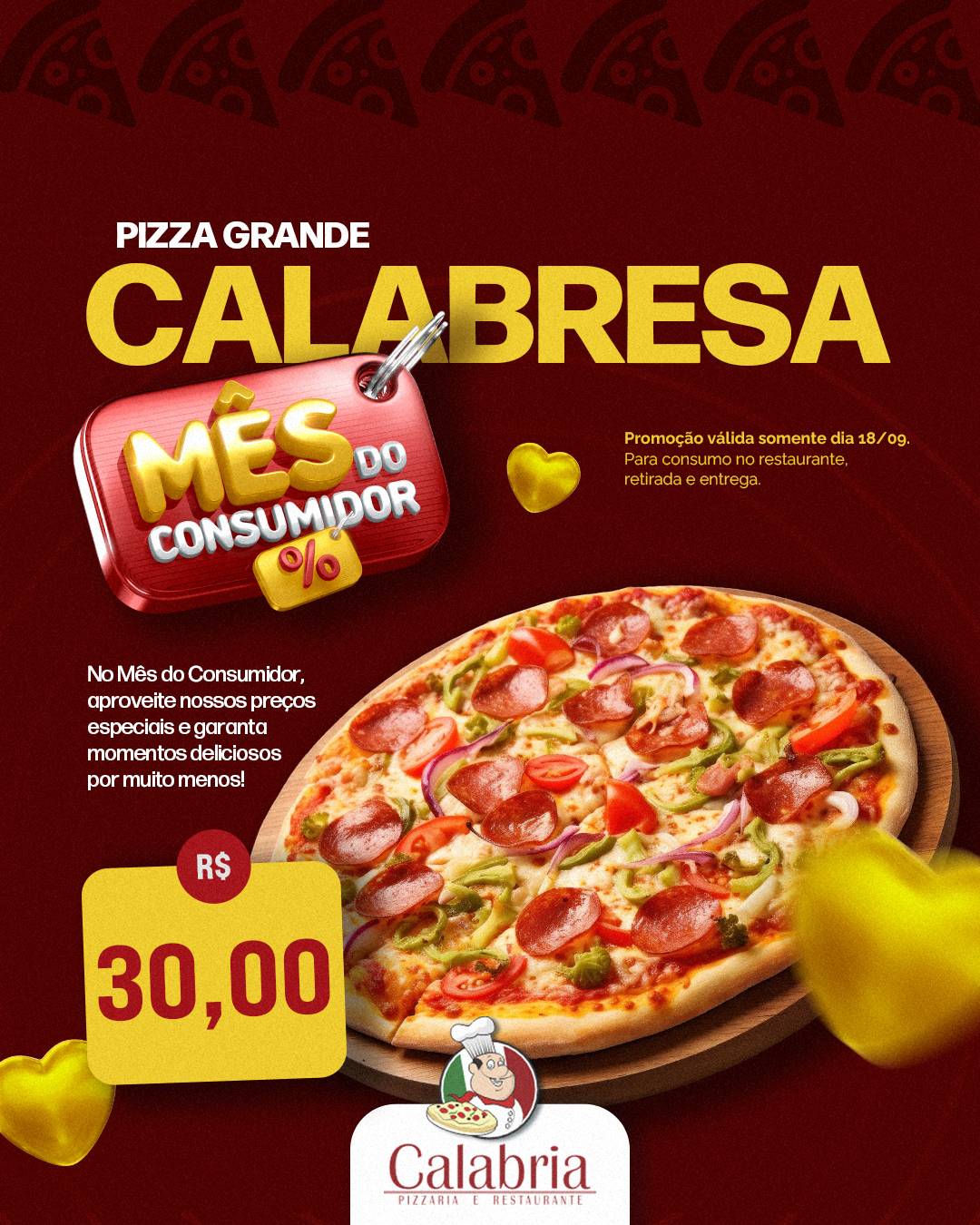 Pizzaria Calábria cardápio