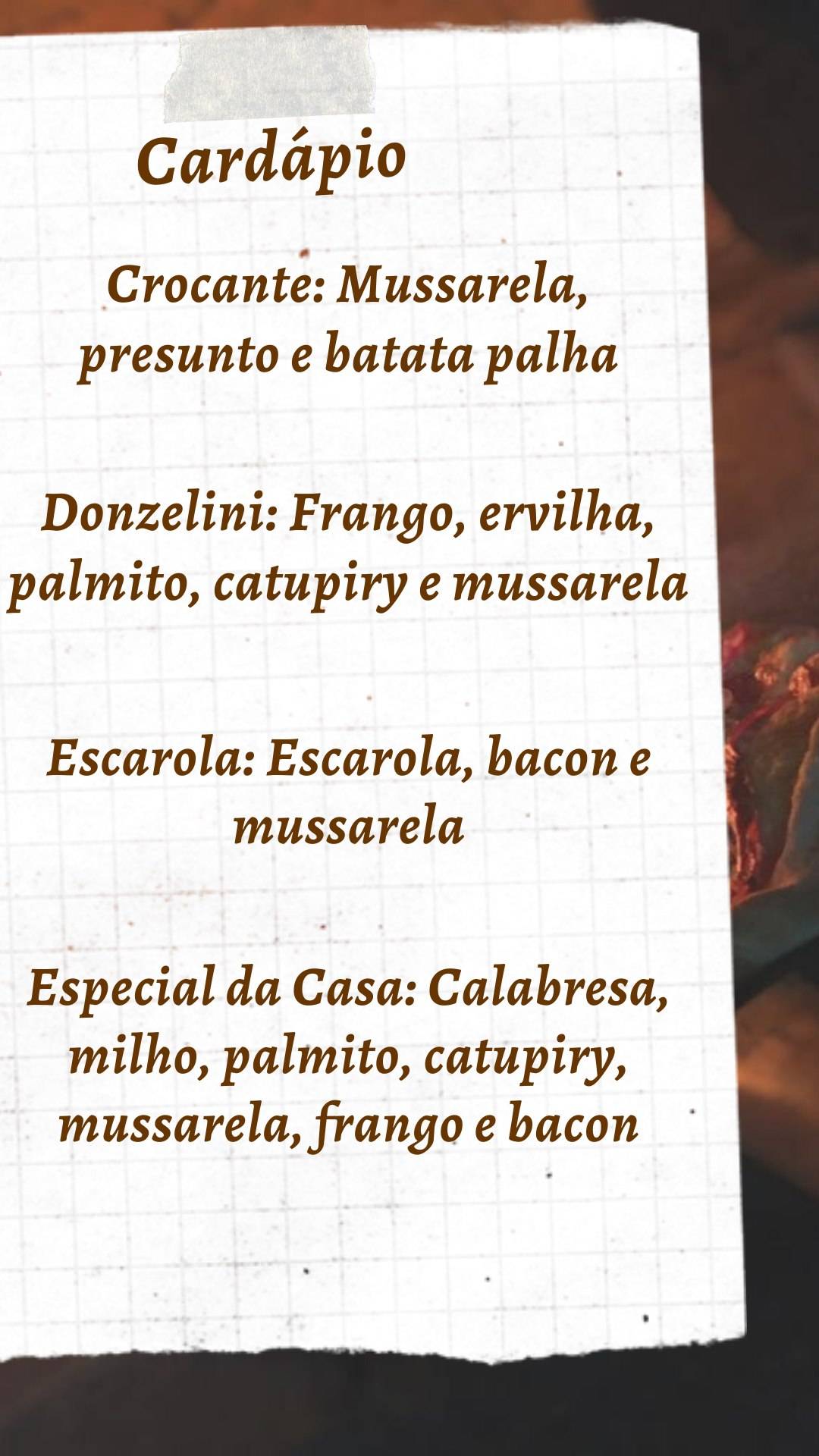 Pizzaria Forninho cardápio