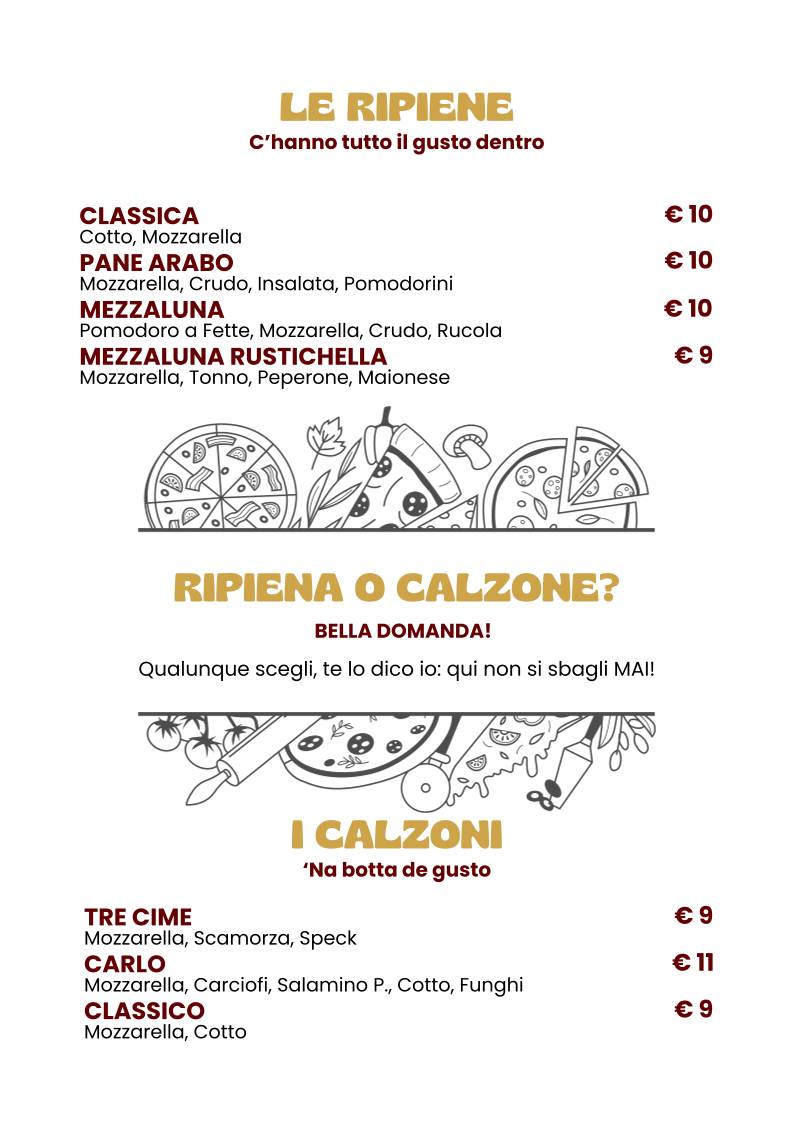 Menu di Pizzeria Rugantino 
