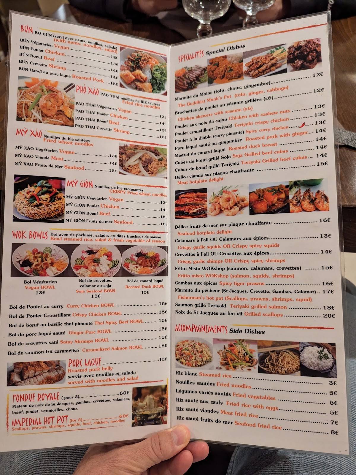 Menu de Restaurant WOKshop