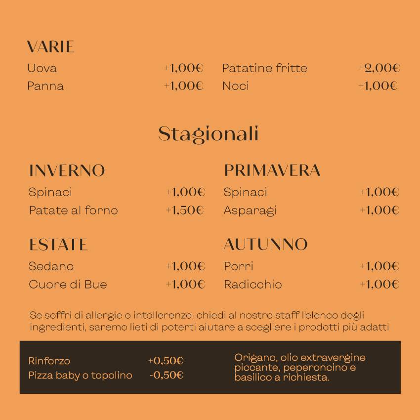 Menu di Rustico Savigliano 