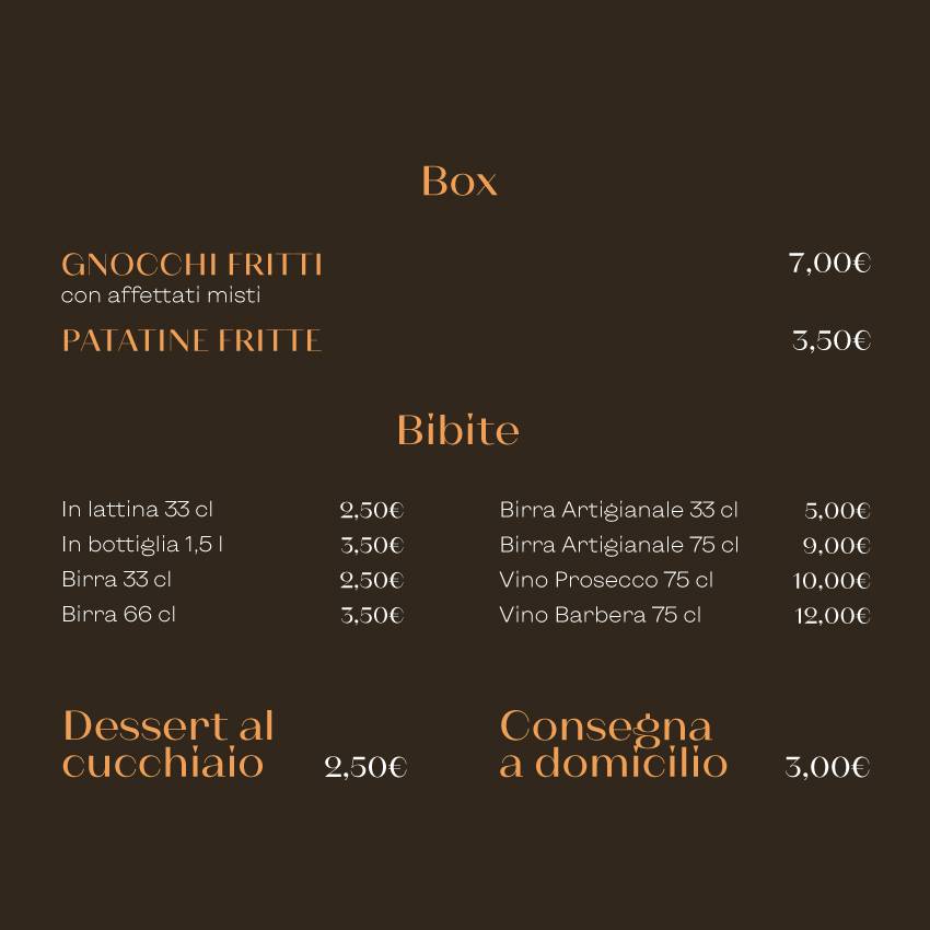 Menu di Rustico Savigliano 