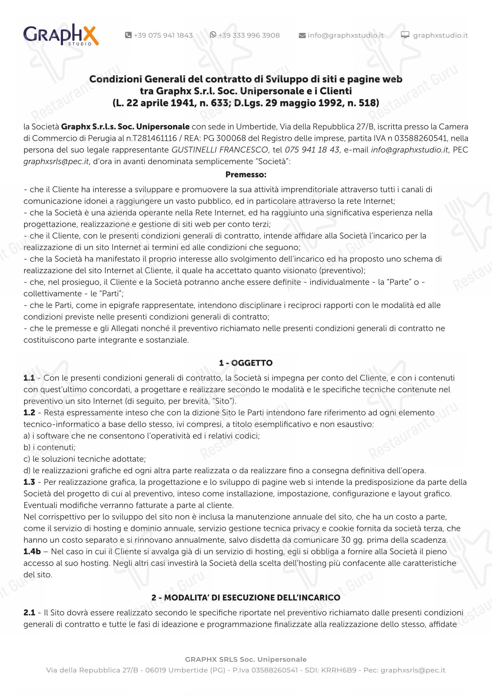 Menu per Pizzidea Fabriano pizzeria