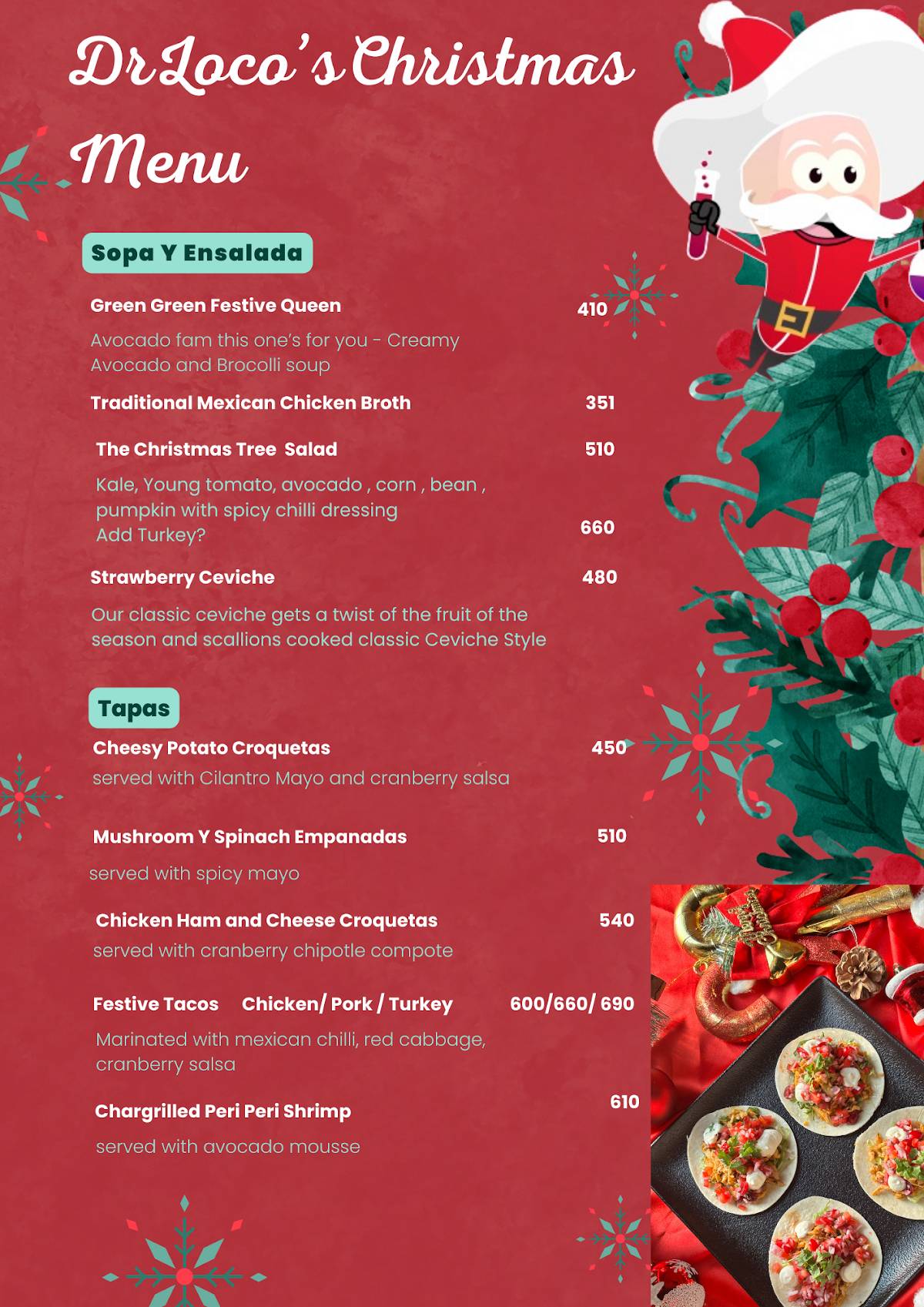 Poco Loco Tapas & Bar ,Khar menu