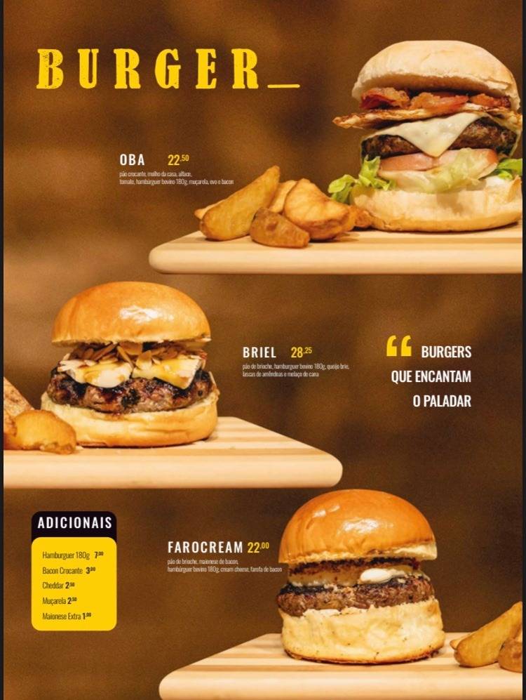Pod-C Burguer cardápio