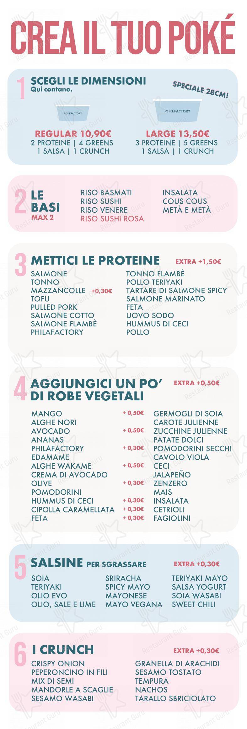 Poké Factory Casinalbo in Formigine - Menu