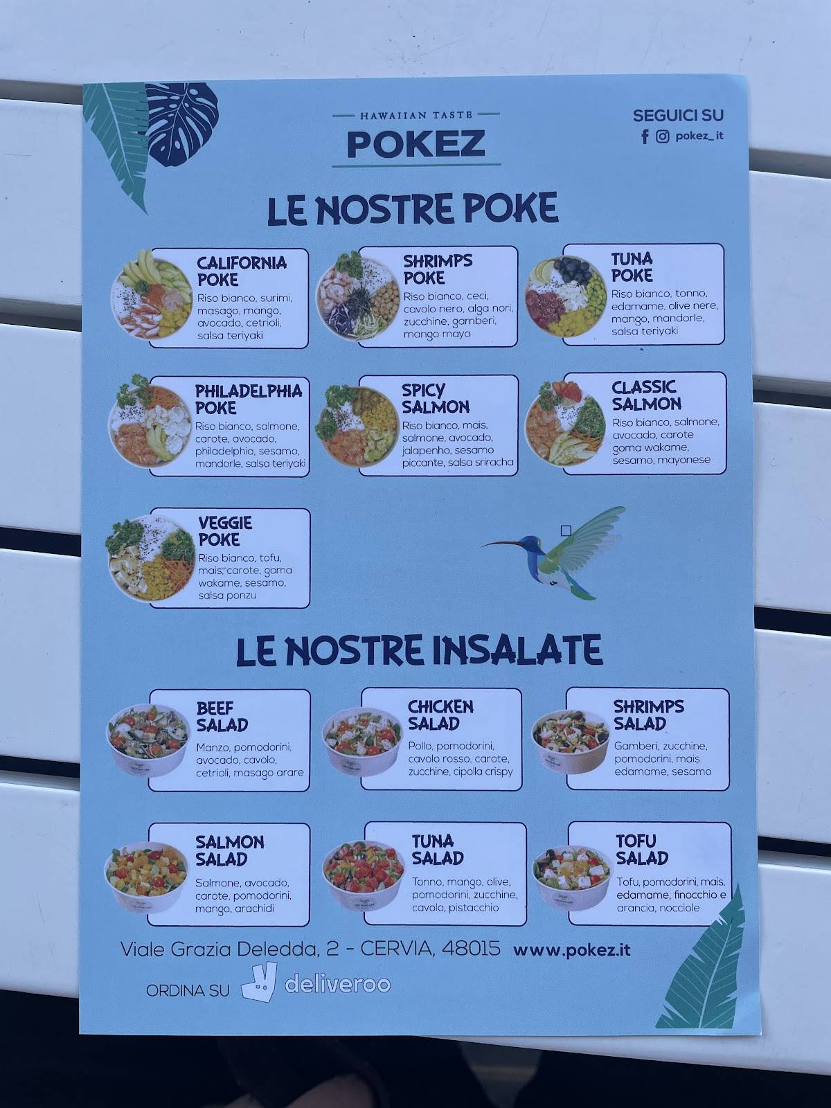Menu di Pokez 