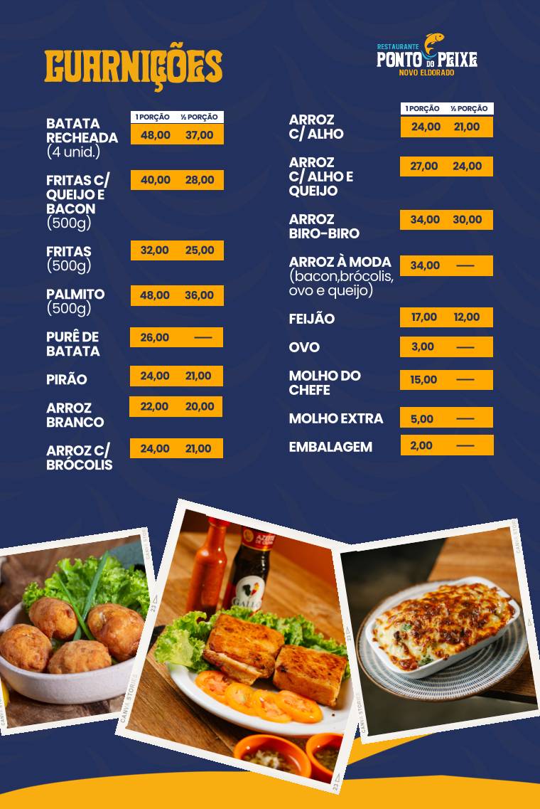 Ponto Do Peixe Novo Eldorado cardápio