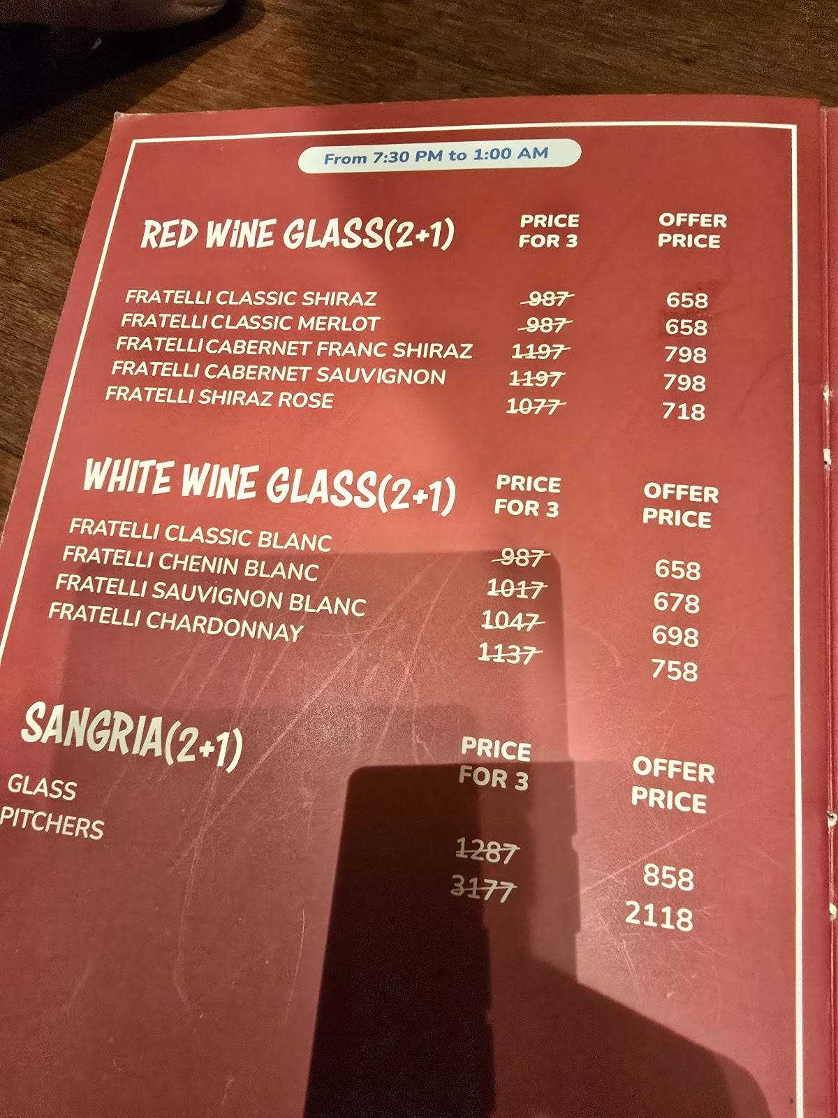 Pop Tate's R-City Mall menu
