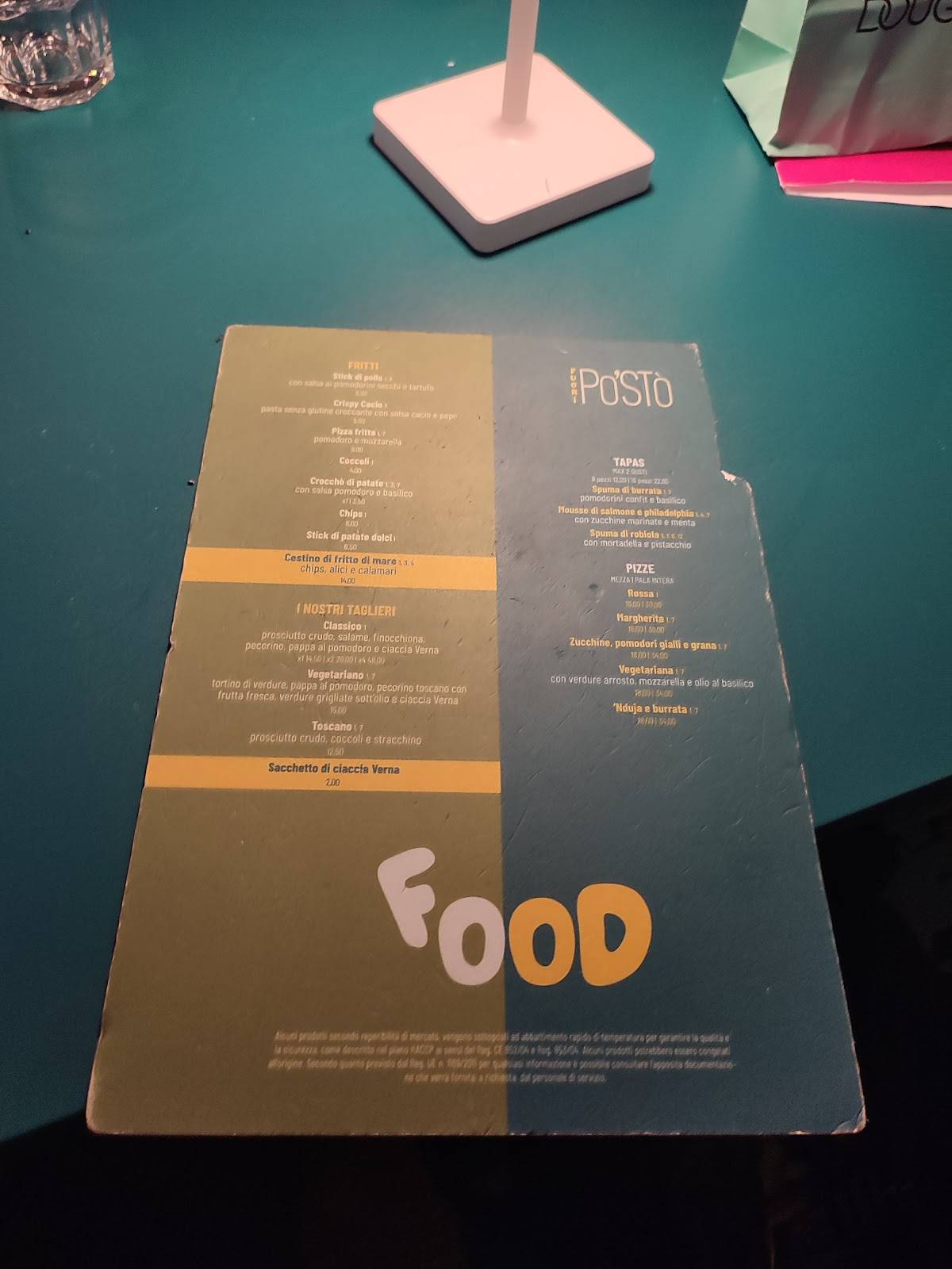 Menu di Po'Stò Cafè Prato | Bakery | Cucina | Cocktail 