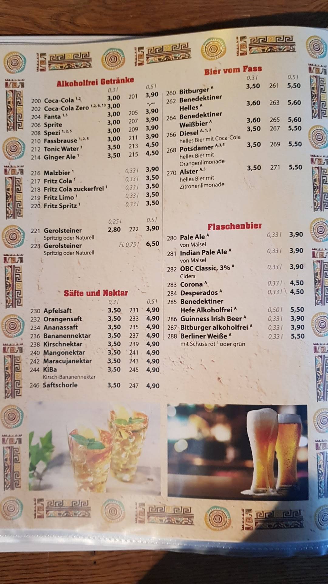 Speisekarte Von Fiesta Mexicana Restaurant Potsdam