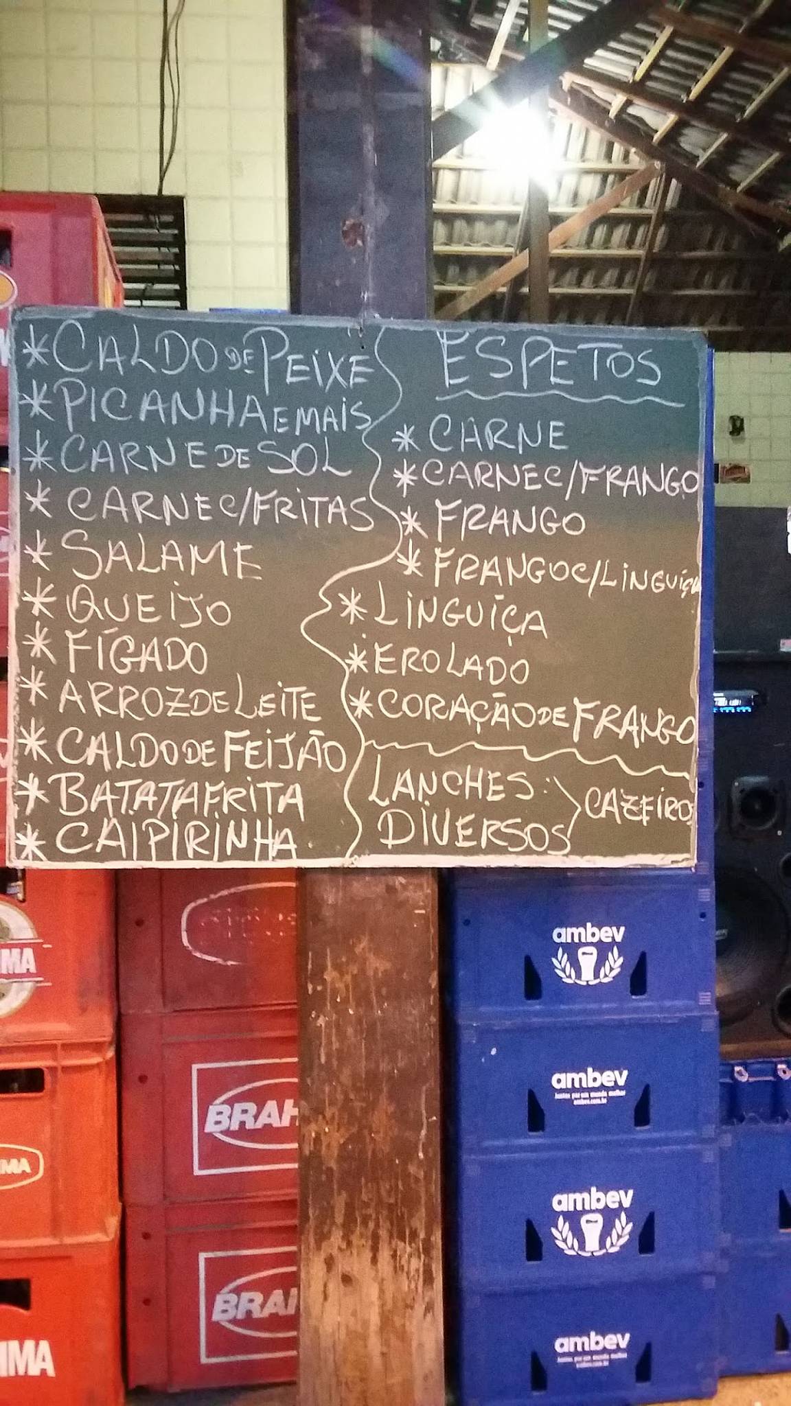 Praça da Alimentaçao cardápio