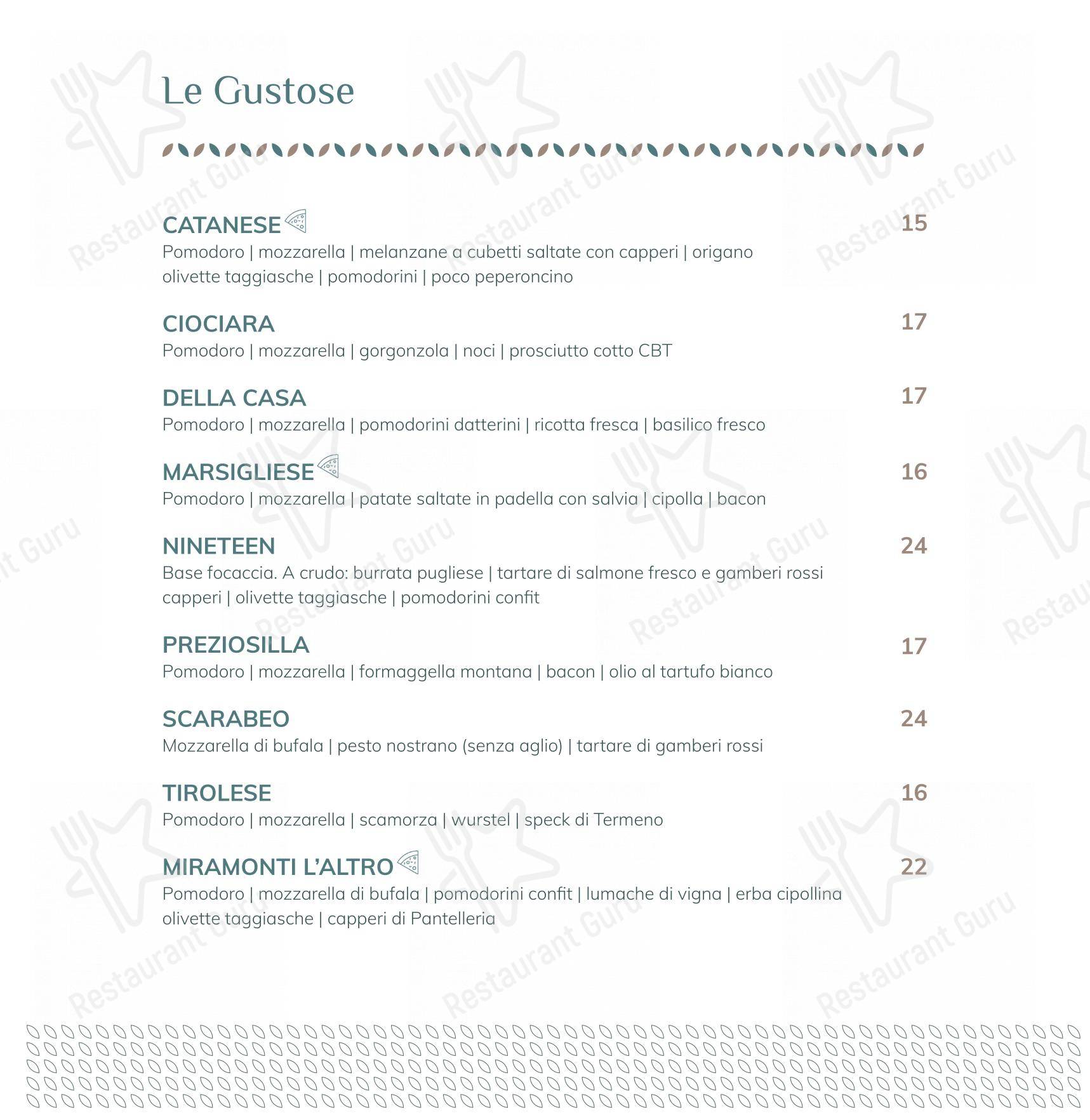 Ночное меню per Preziosilla - Ristorante e Pizza d'Autore ristorante