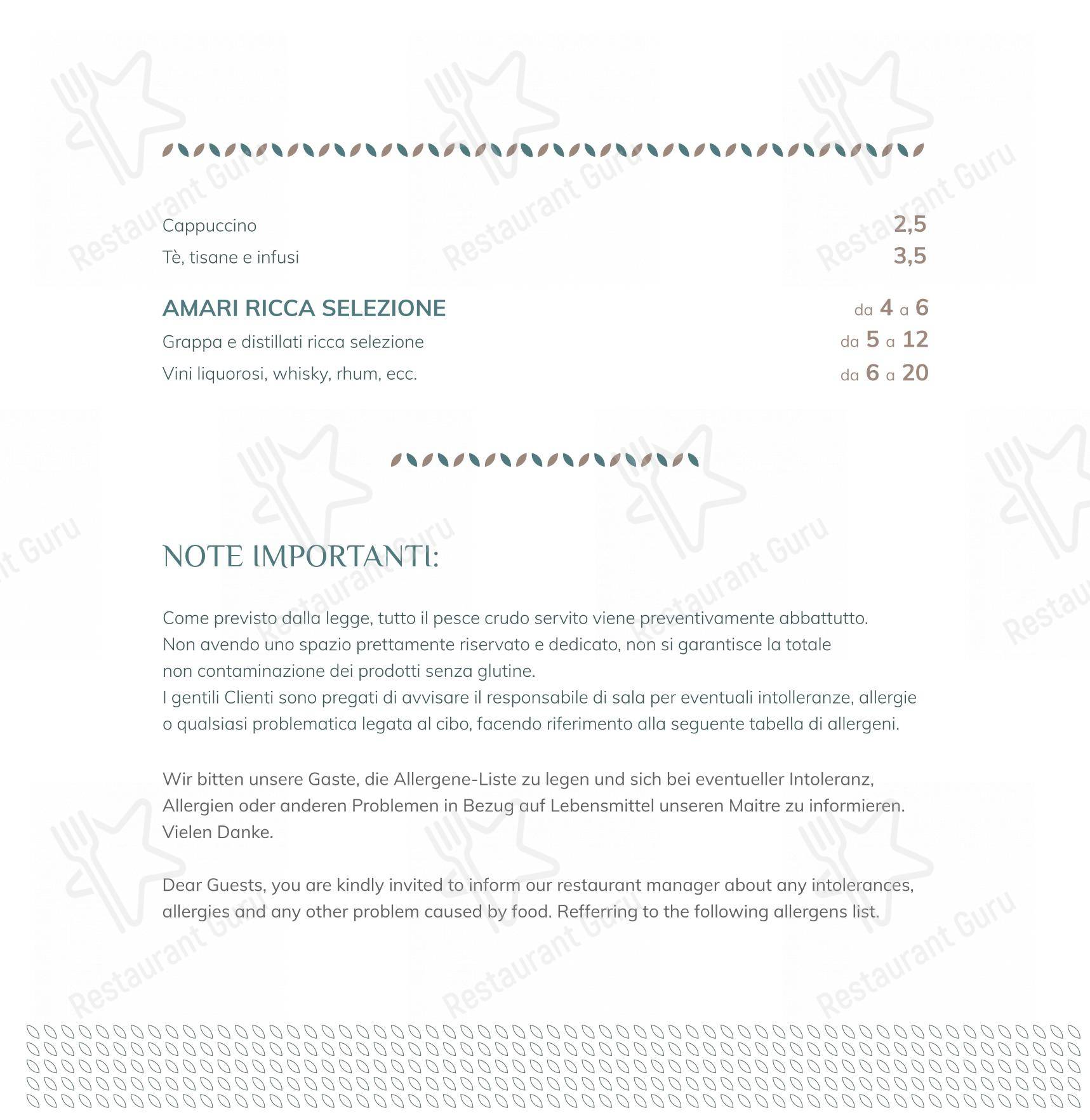 Menu bar per Preziosilla - Ristorante e Pizza d'Autore in Nave