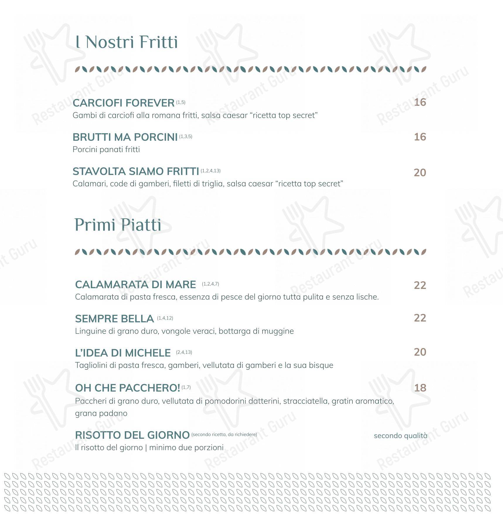 Menu di Preziosilla - Ristorante e Pizza d'Autore - Menu