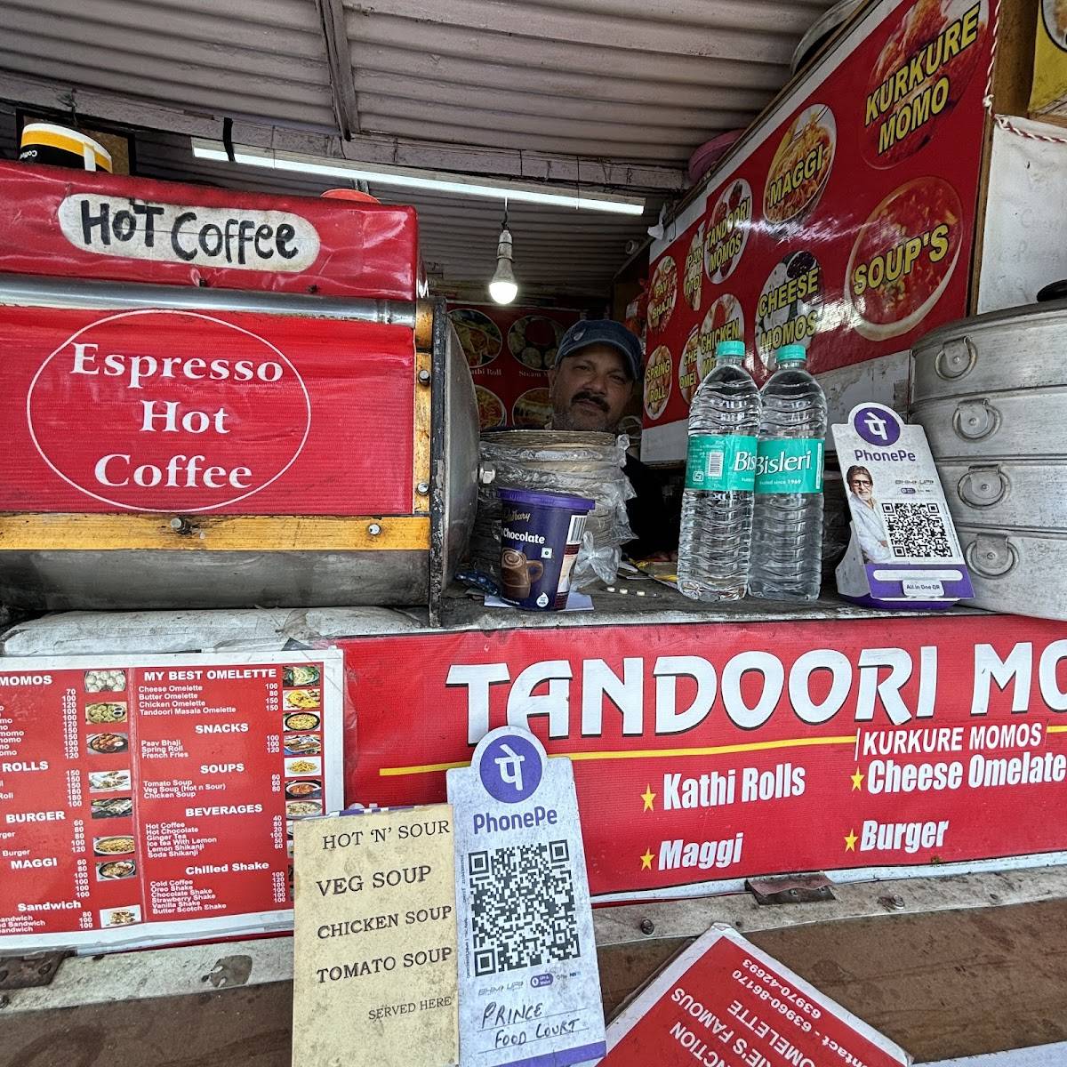 Prince Omlette Centre And Momos menu
