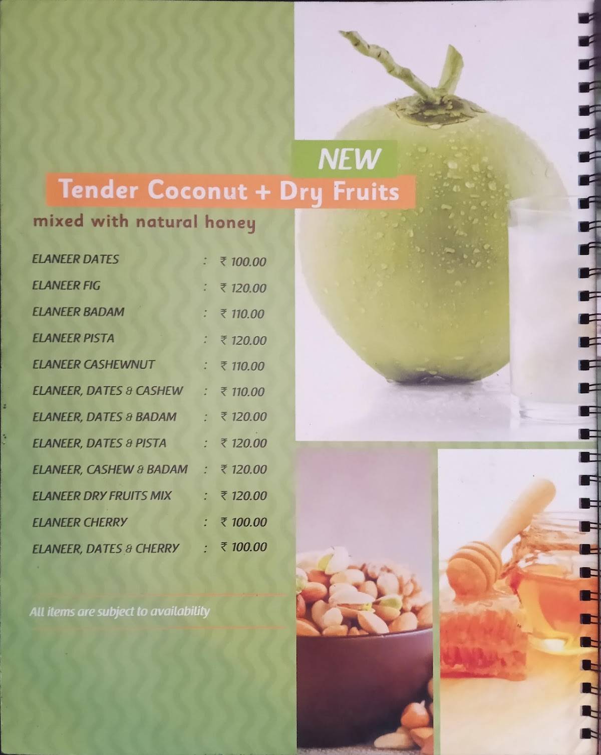 Priya Juice And Cakes menu