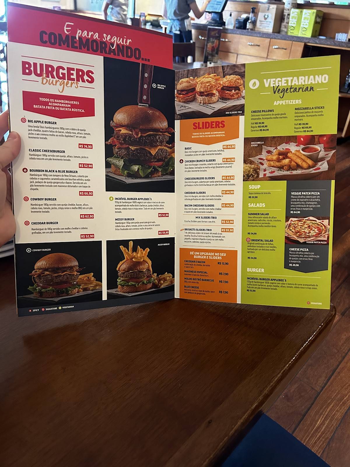 Applebee's Shopping Iguatemi Campinas cardápio