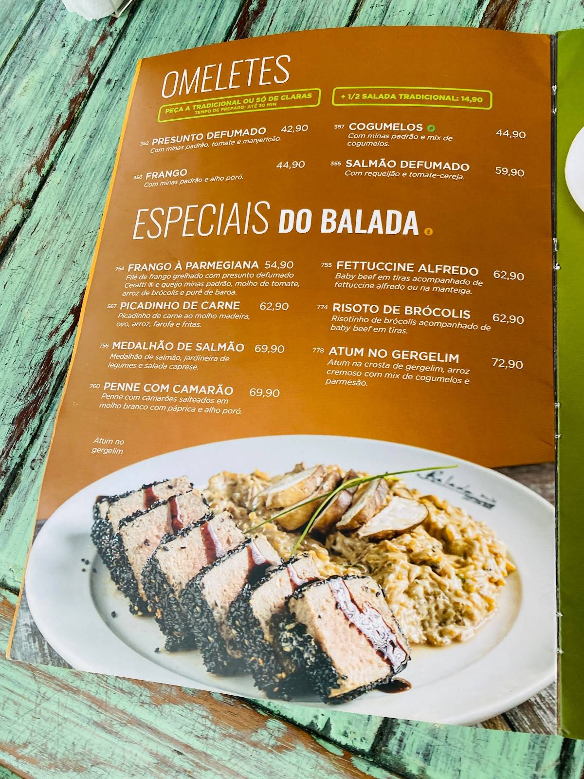 Baladinha Praia da Barra cardápio
