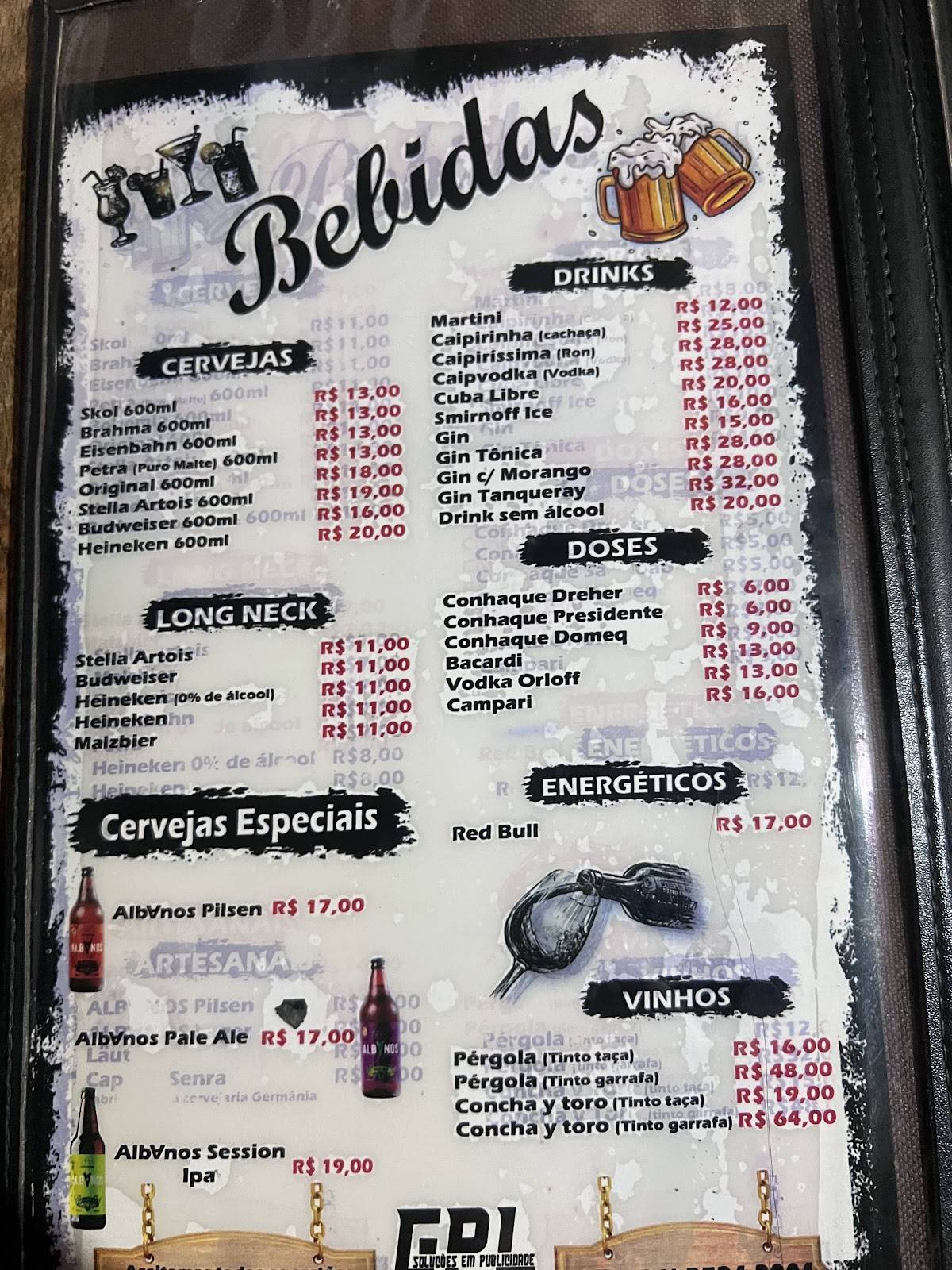 Bar Du André cardápio