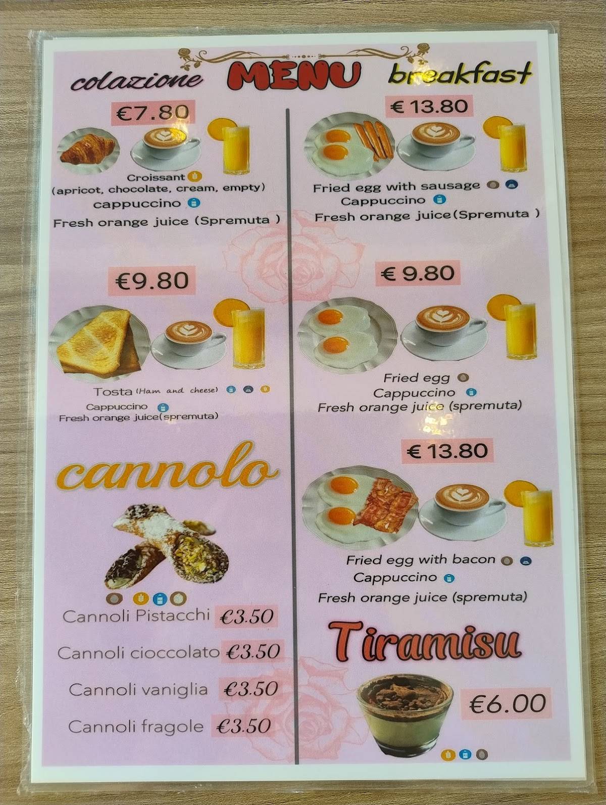 Menu di Bar Rosa 